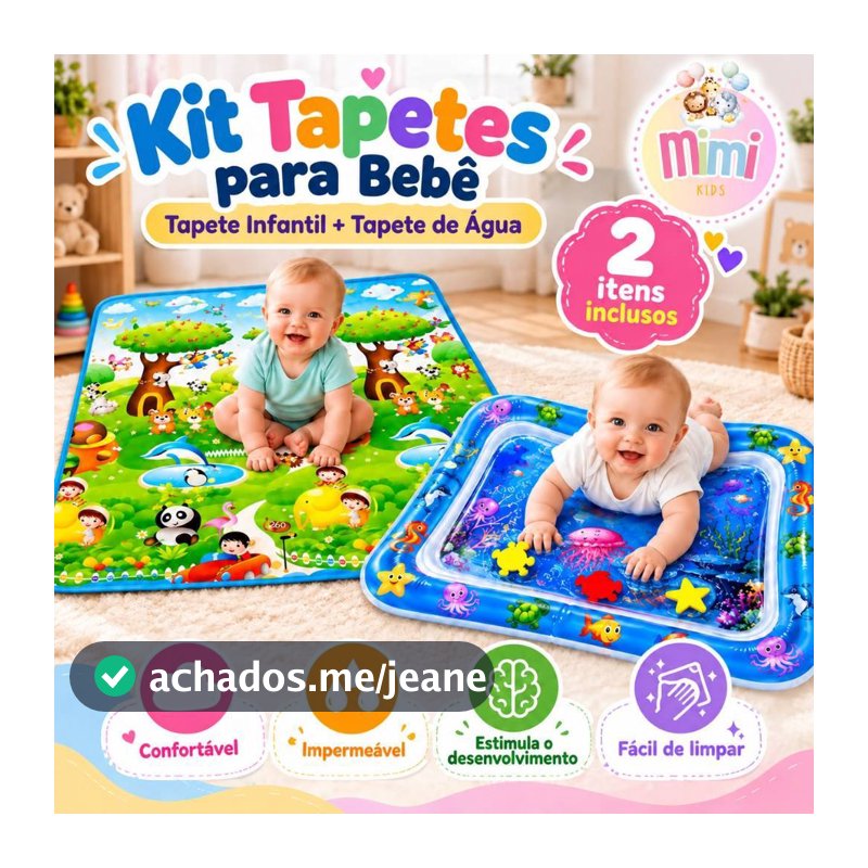 Tapete de Atividades Térmico 120x90 Infantil Emborrachado Educativo Bebê Crianças Tatame Dobrável