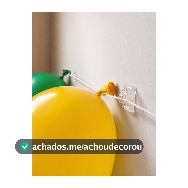 Fixa Balão Festa Sem Furo Suporte Adesivo Transparente Parede e Teto Gancho Invisível Forte