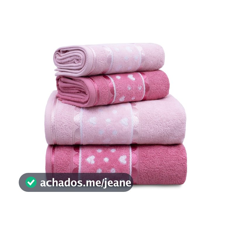 Jogo/Kit 2 Toalhas de Banho + 2 Toalhas de Rosto Extra Maciez Felpuda Alta Absorção 100% Algodão