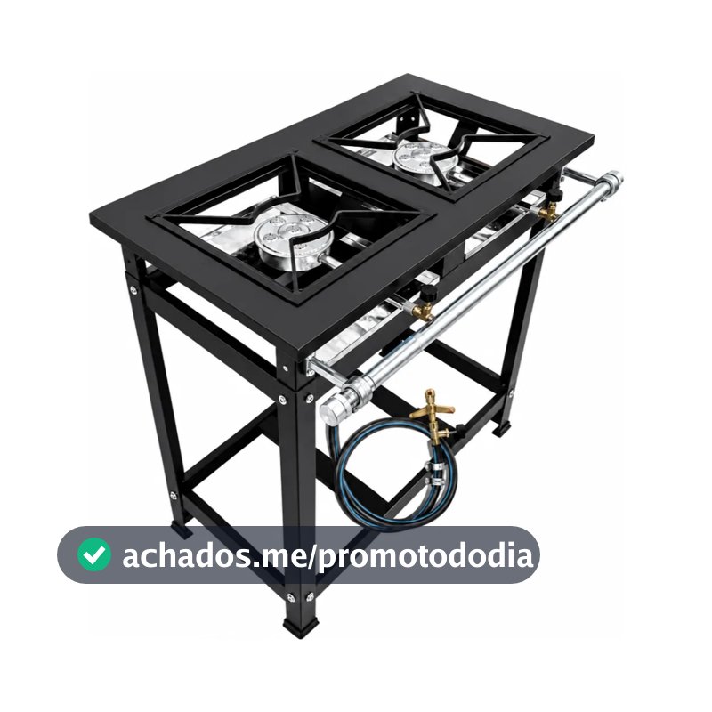 Fogão Industrial Standard Fogareiro Alta Pressão 2 Bocas Super Reforçado Queimador Caulim Oferta