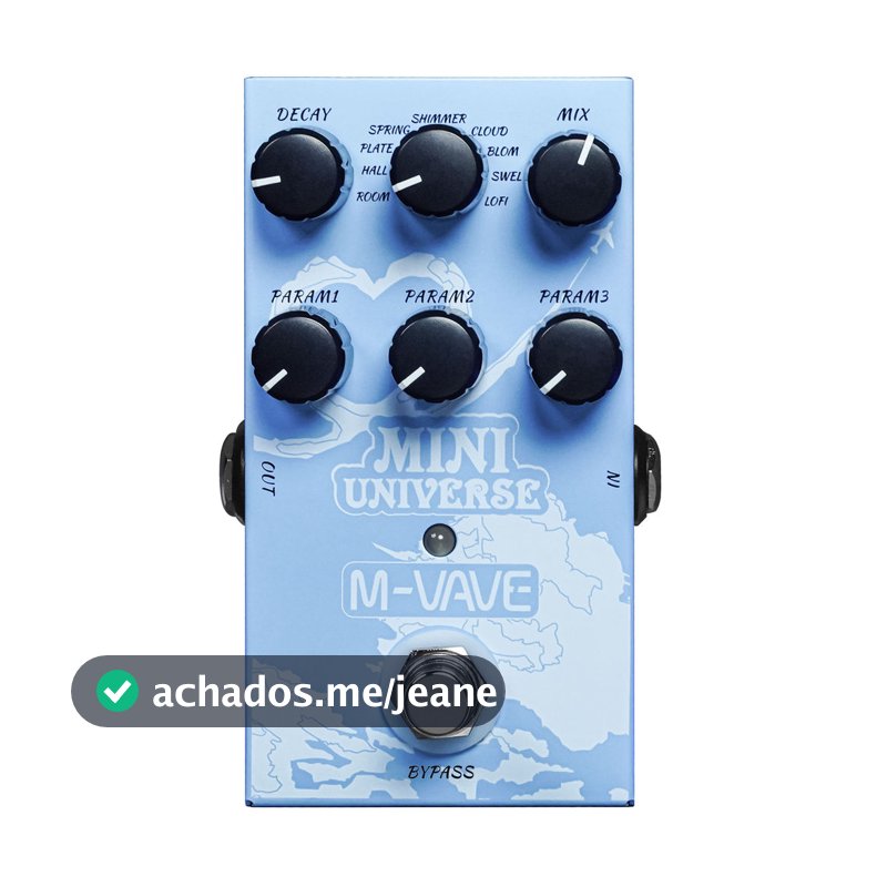 M-vave Universe Pedal de Efeitos de Reverb Digital 9 Efeitos de Reverb Room/Brilho/Lofi/Spring Pedais de Reverb para