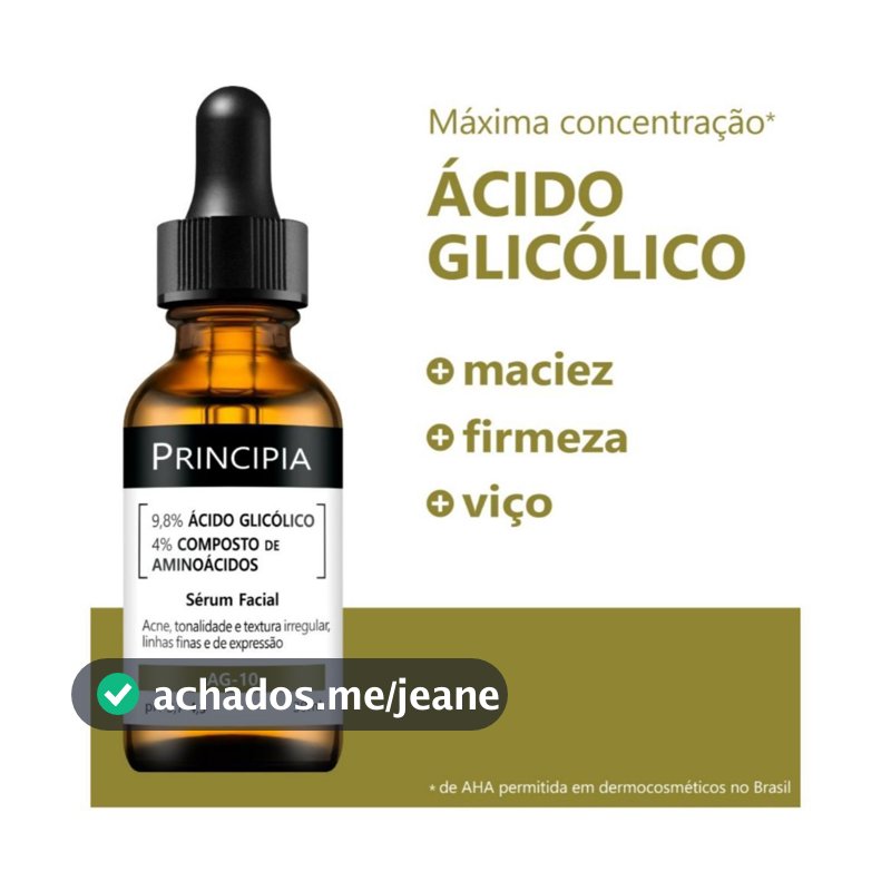 Sérum AG-10 com 9,8% de Ácido Glicólico e 4% de composição de Aminoácidos