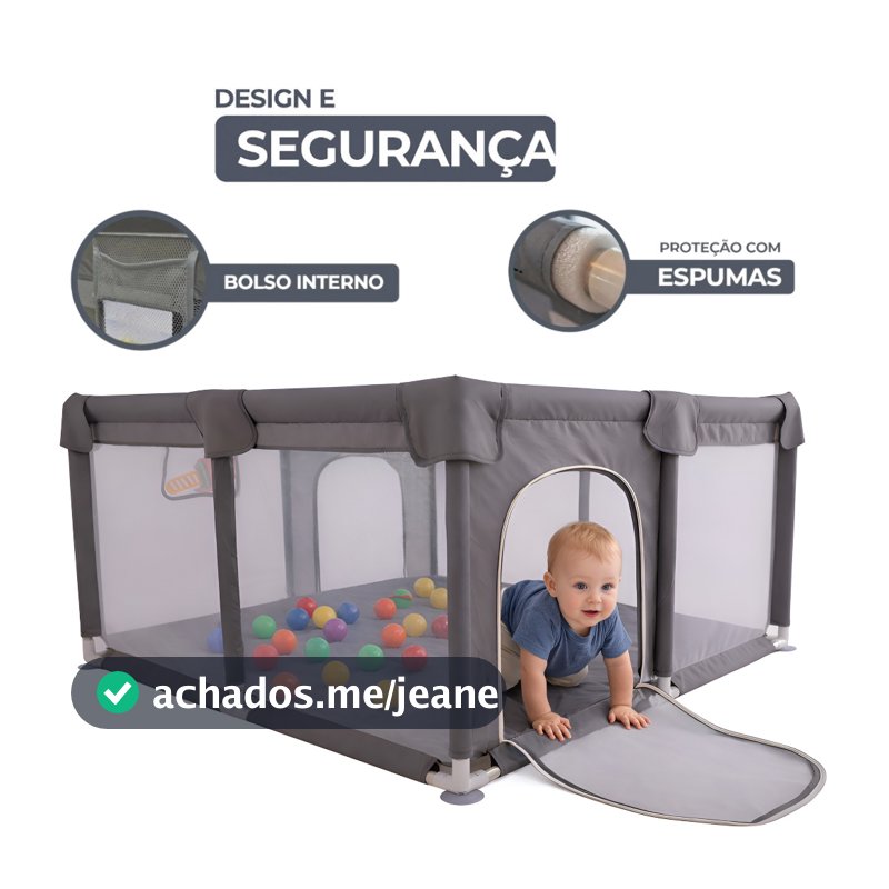 Chiqueirinho cercadinho de bebê menino menina divertido seguro e resistente