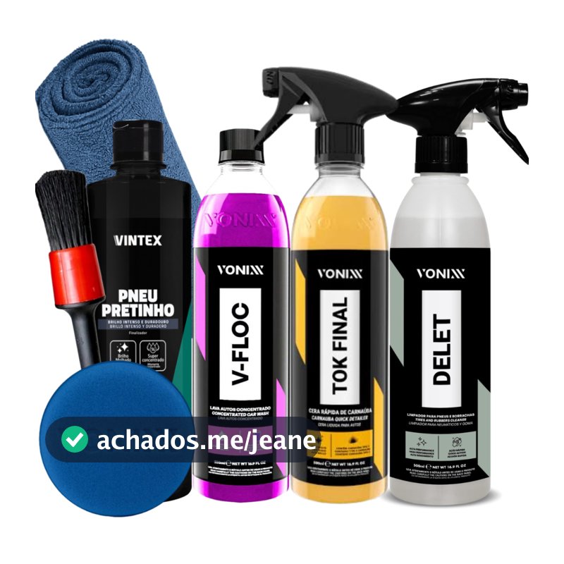 KIT SHAMPOO V-FLOC CERA TOK FINAL VEXUS VONIXX PRETINHO VINTEX