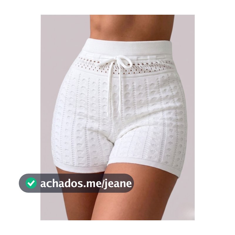 Short Curto Feminino Tricot Modal Cintura Alta Moda Verão Carnaval