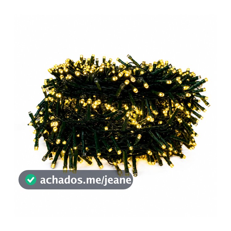 Pisca Natal Led Strobo branco quente 50 Metros 1600 Leds Branco Quente Cordão Prova D'água  Bivolt
