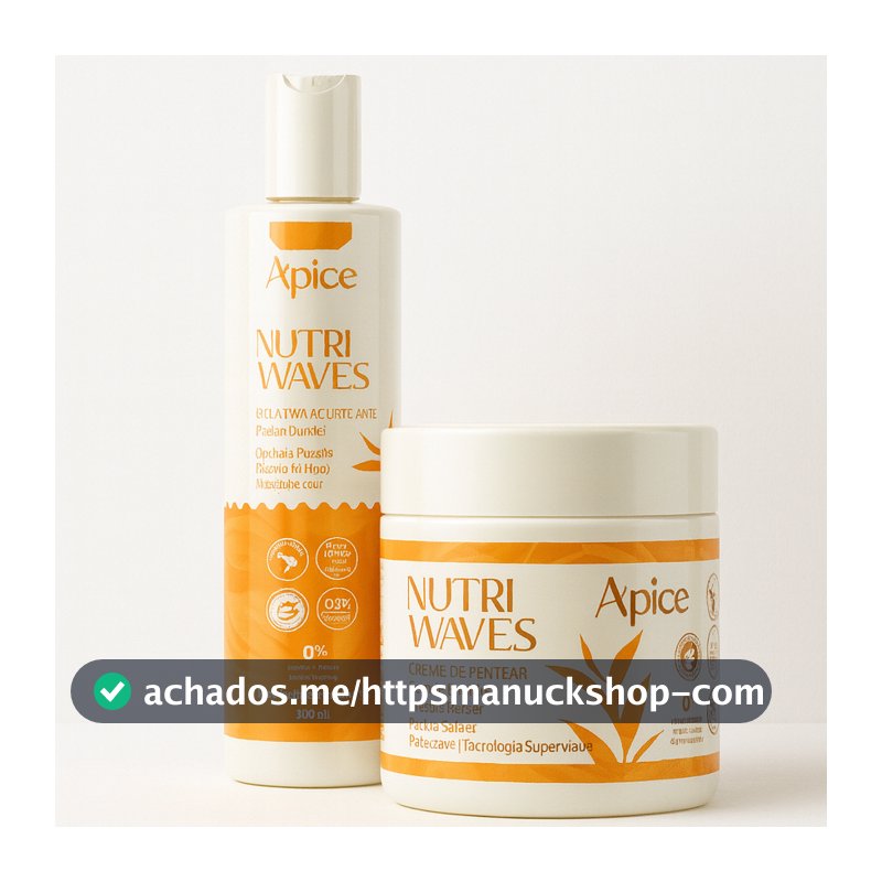 KIT Apse Nutri Waves - Gelatina Acidificante 300ml + Creme de Pentear Condicionante 500g Apice