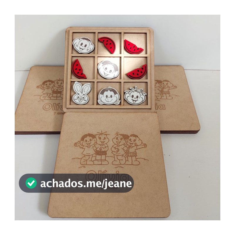 Kit 10/20/30 Jogo da Velha Personalizado na Caixinha Personalizada Mdf | Lembrancinha Criativa