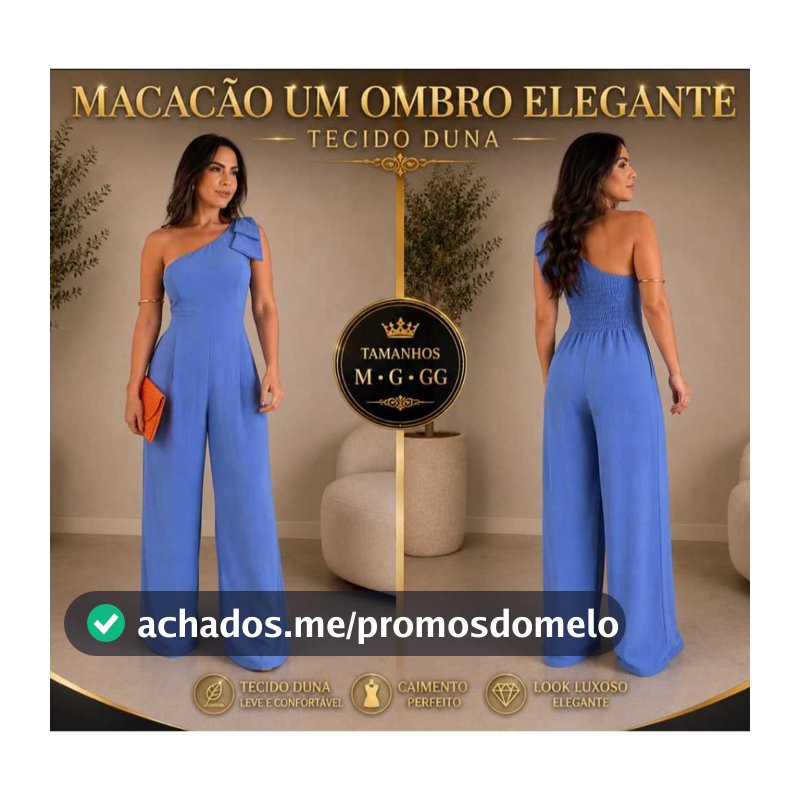 Macacão Longo Feminino Tecido Duna Premium Elegante Festa, Casamento, Luxo