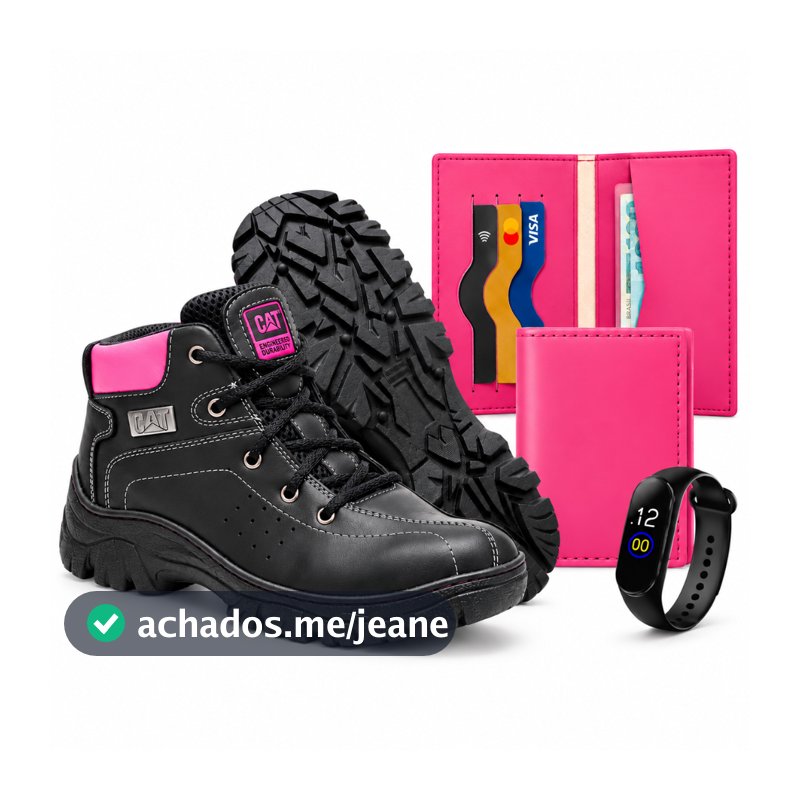 Kit Bota Caterpillar Feminina Reforçada