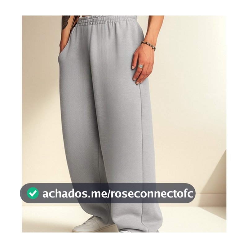 Calça de Moletom Masculina Esportiva Cargo Streetwear moletom premium HipHop 100% Algodão Exclusiva charmosa Wide Leg