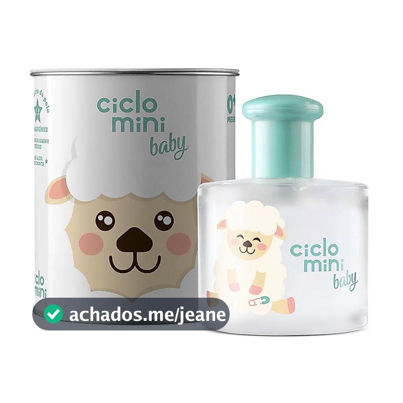 Água de Colônia Beé Bebê Suave 100ml Baby Lata Decorativa Kids Ciclo Cosmeticos