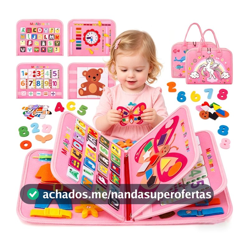 Brinquedo Maleta De Atividades Motora Sensorial Educativo Montessori