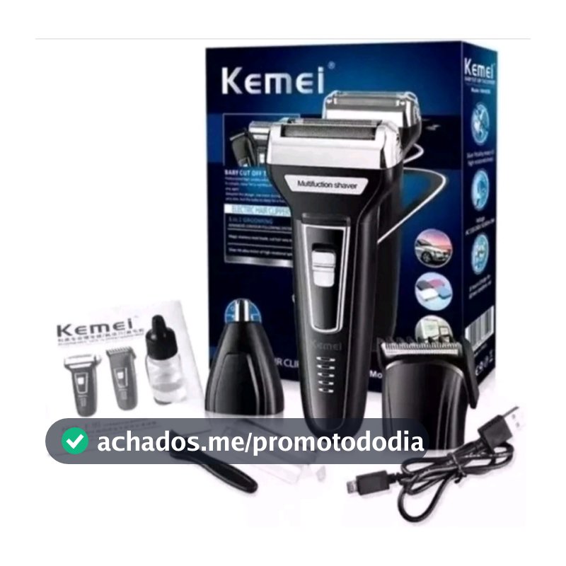 Maquina De Barbear Barbeador Depilador de Pelos Aparador Elétrico 3 Em 1 Cabelo Nariz Barba Corpo Masculino Feminino