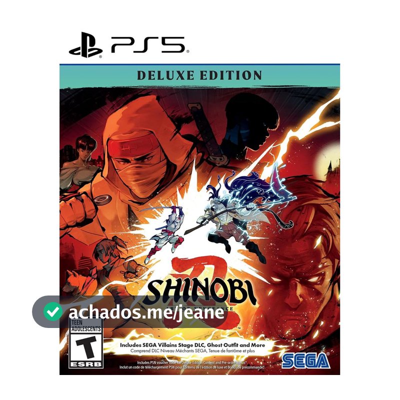 Shinobi Art of Vengeance Deluxe Edition PS5 Midia Fisica