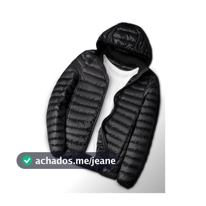 Jaqueta Bobojaco Impermeável Becker Nylon Puffer Masculino com Bolsos e Capuz