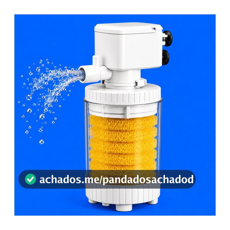 Filtro Interno Com Bomba Aquário 400L/h Oxigena Filtra Até 80L