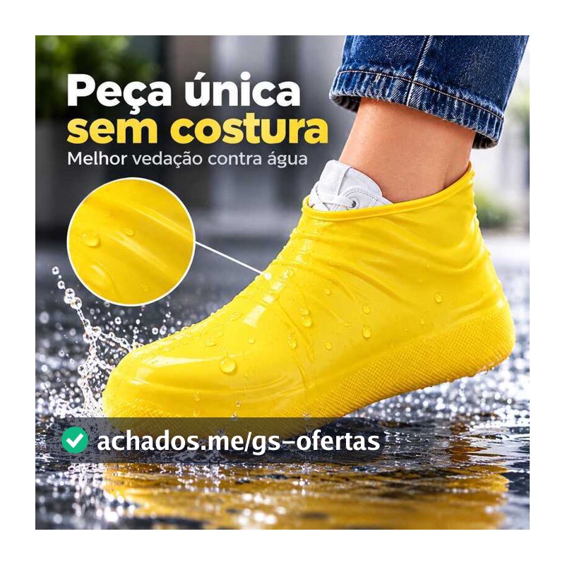 Protetor de Tênis Látex Impermeável, Capa Antiderrapante Reutilizável para Uso em Dias Chuvosos
