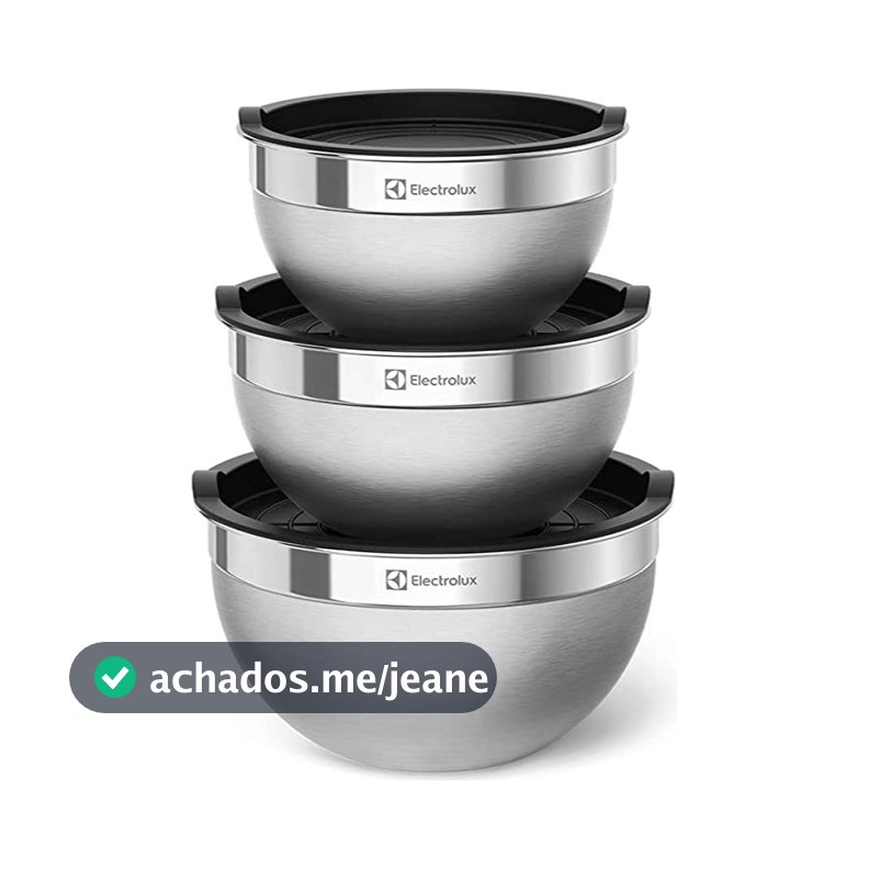 Conjunto Bowls de Inox com Tampa Electrolux