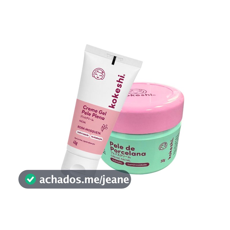 Kit Pele Radiante Hidratante Pele de Porcelana + Creme Pele Plena Kokeshi