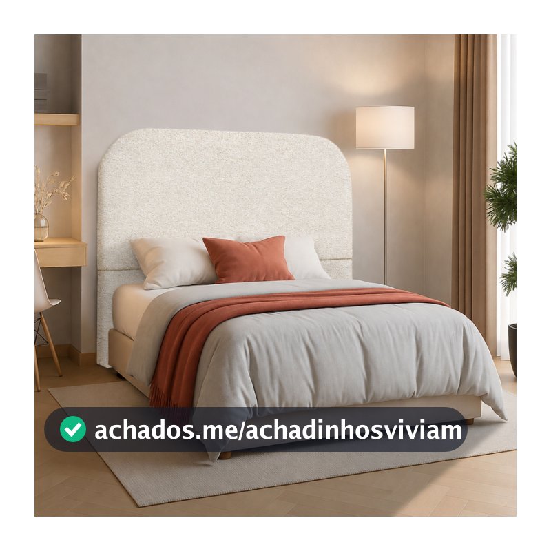 Cabeceira Organica 140cm Para Cama Box Casal Boucle Premium