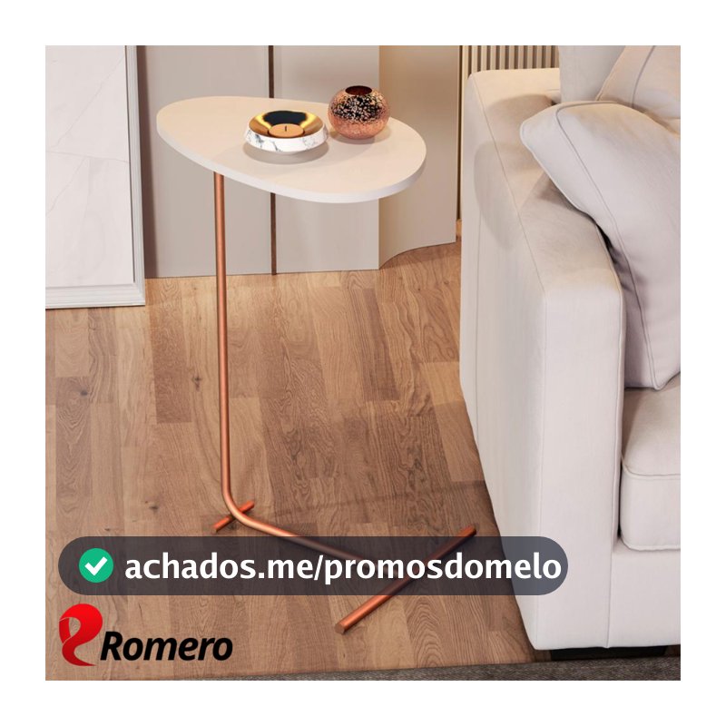Mesa Apoio De Sofá Mesa Orgânica Com Pés De Metal