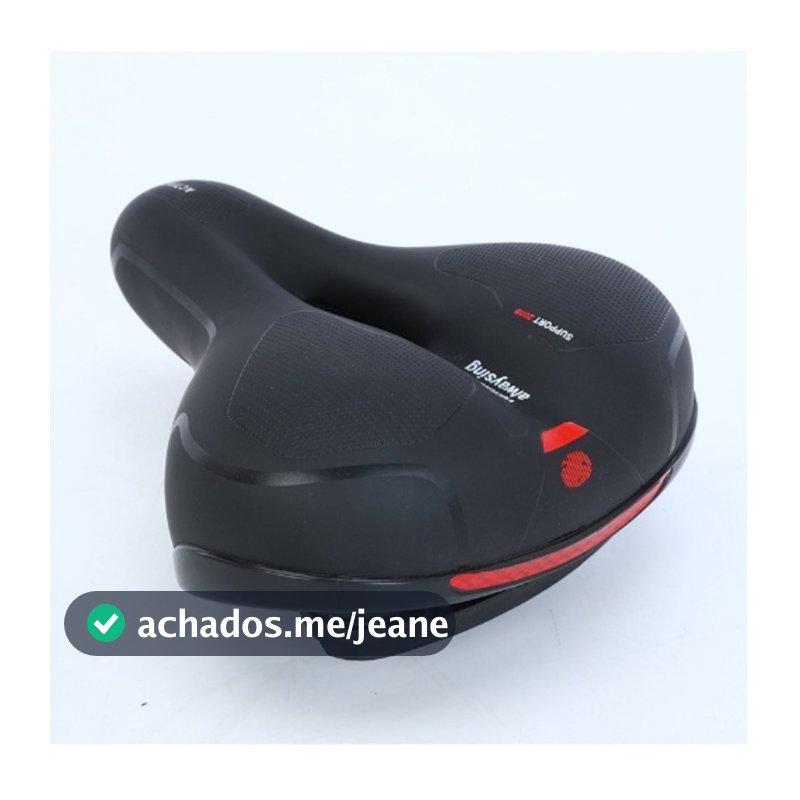 Banco Selim Super Confortável Vazado com Sinalizador Traseiro Largo Bicicleta Bike Mtb Speed