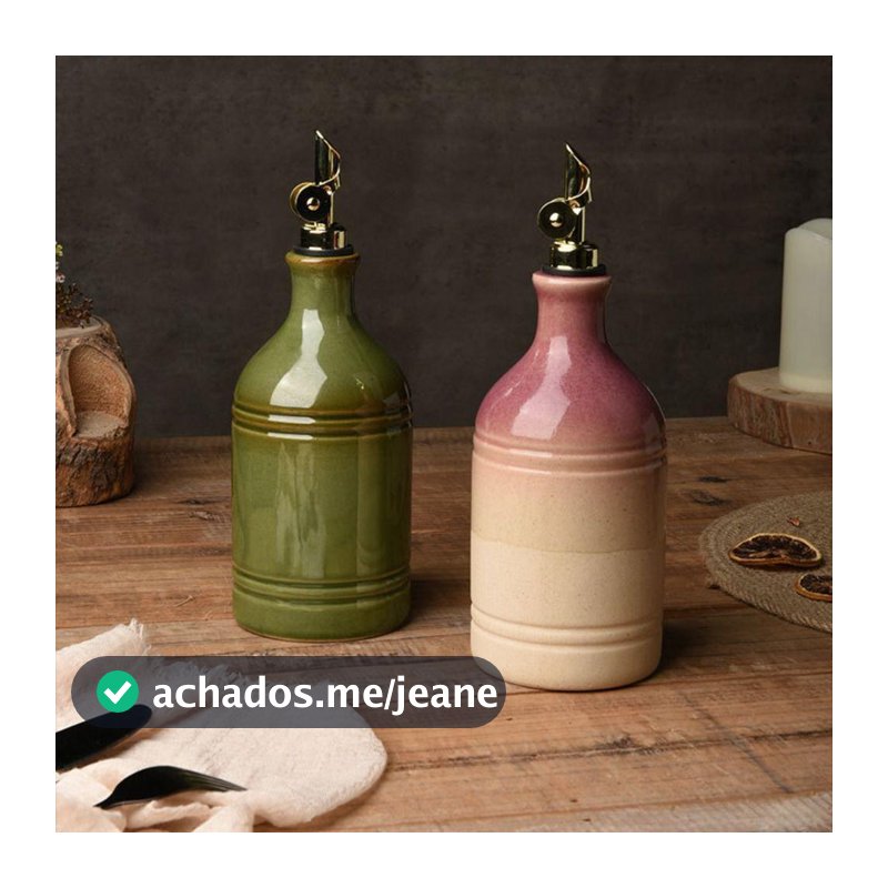 Garrafa De Azeite Retrô Nórdica SD413UDC , Molho De Soja Com Bico Pontiagudo De Metal Cerâmico