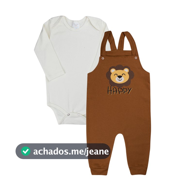 Conjunto Jardineira Menino ou Menina  Roupas de Bebê