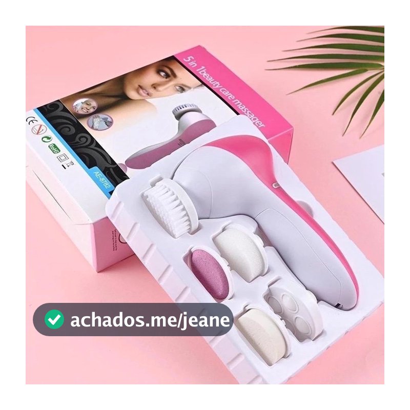 Escova Facial Elétrica Esfoliante limpeza Massageadora 5/1 Portátil L1