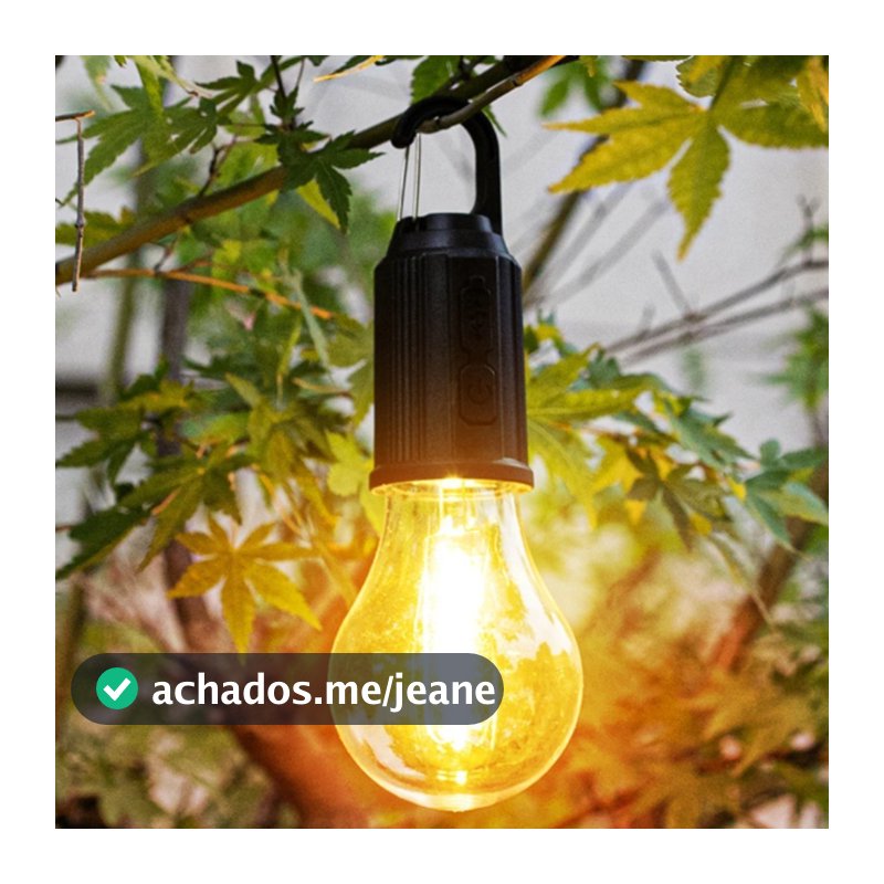 Lâmpada Recarregável Para Barraca De Acampamento E Pesca Luz Portátil Usb de Pendurar Curuvaviva