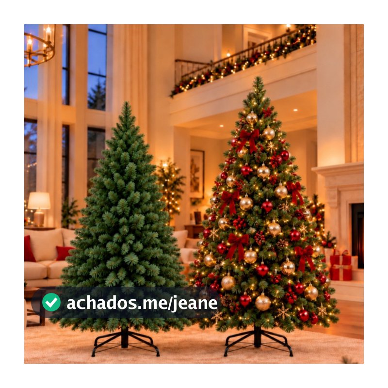 Árvore de Natal Luxo 1,50 1,80 2,10m Decoração Natalina Pinheiro Tradicional
