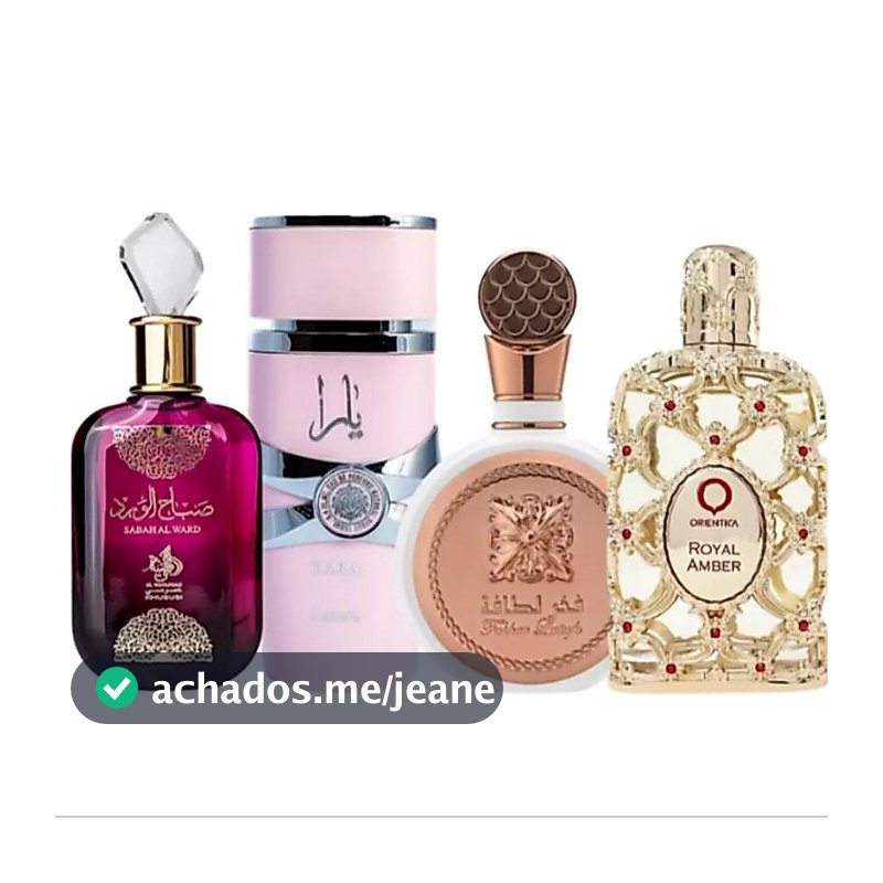 Kit 4 Perfumes Femininos Inspirados na Perfumaria Árabe | Aromas Marcantes e Duradouros 100ml