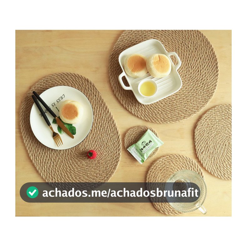 1pc Sousplat De Palha De Taboa, Artesanato Descanso De Panela,  Sala Decoração de Natal Jogo Americano