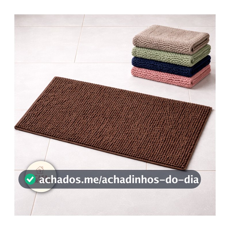 Kit 1 2 e 4 Tapetes Banheiro Multiuso Grande Microfibra 50cmx100m Antiderrapante Bolinha Macarrão