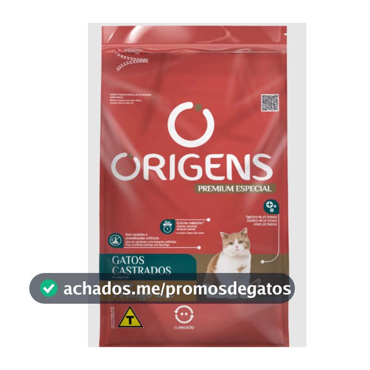 Ração Origens Gatos Castrados Sabor Frango 10,1kg Adimax