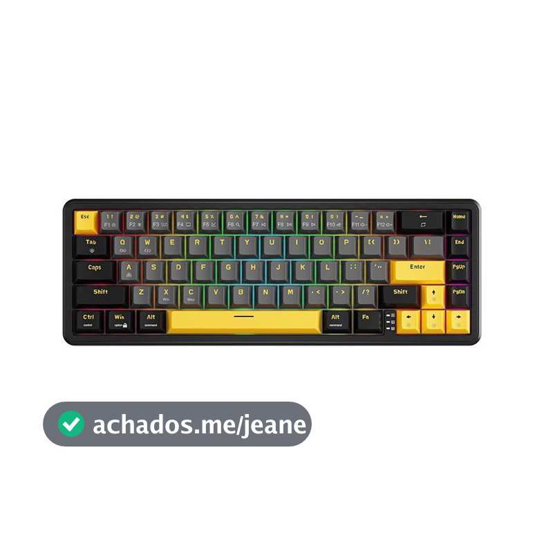 Teclado Magnetico Marvo Magma M40, RGB, Preto, Cinza e Amarelo, KG964