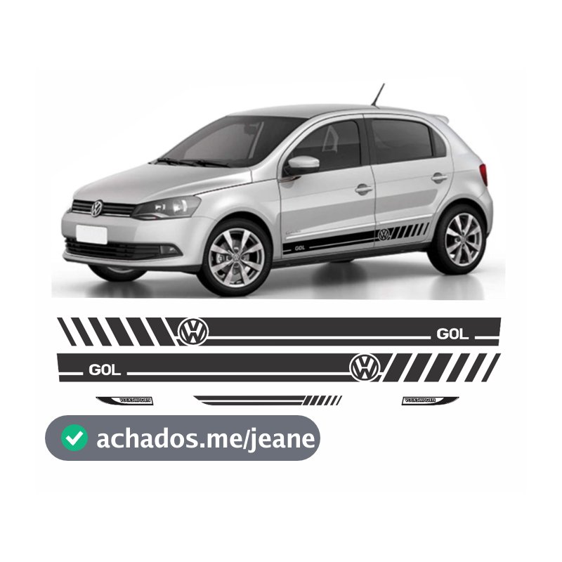 Kit 5 Adesivo Vw Gol G3 G4 G5 G6 G7 Sport Faixa Acessórios
