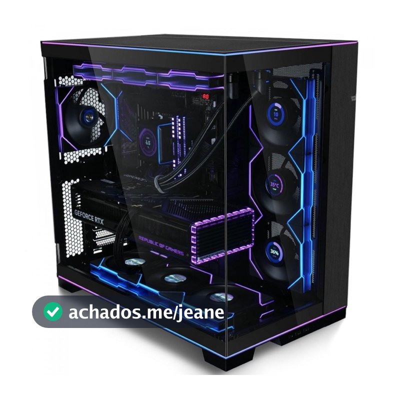 Gabinete Gamer Lian Li O11D EVO RGB, Mid Tower, Vidro, E-ATX, Preto, Sem Fan, O11DERGBX BLACK