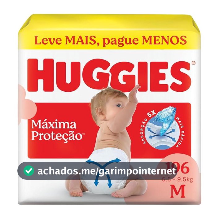 Fralda Huggies Supreme Care M Com 196 Unidades