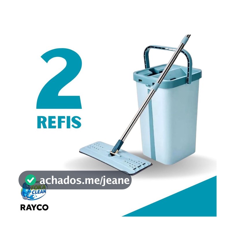 Mop Flat 6 Litros Com Balde Cabo Inox