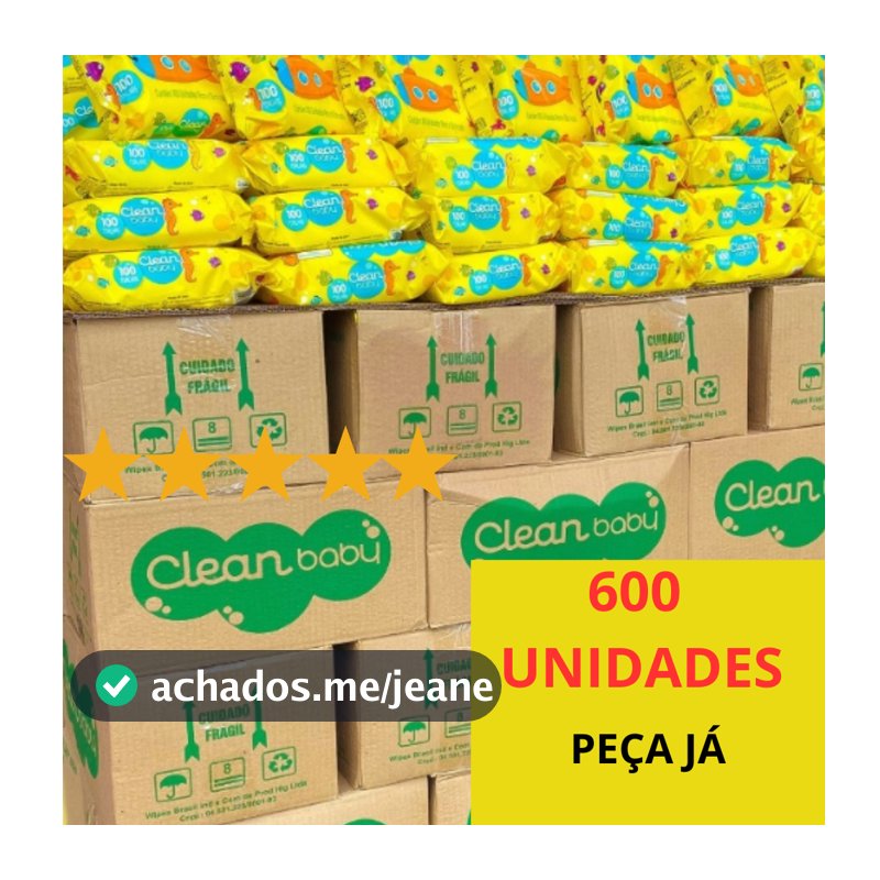 Caixa Com 600 unidades de  Lenços/Toalhas Umedecida Kit Higiene Bebe