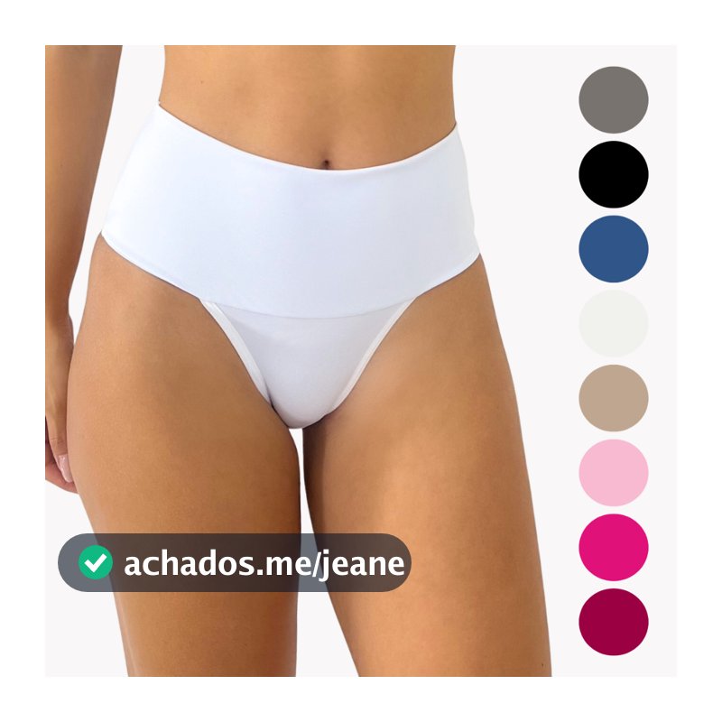 Kit até 10 Calcinhas Modeladora Cós Alto Rupee Em Cores Sortidas