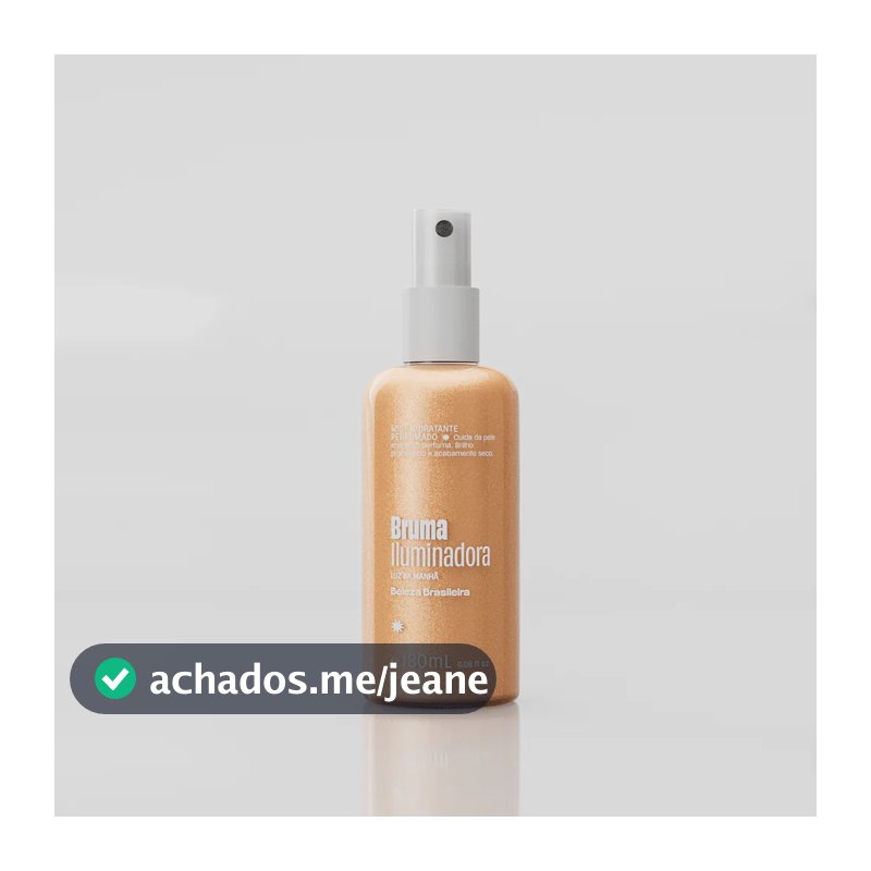 Bruma Iluminadora Corporal Luz da Manhã 180ml Body Splash Hidratante com Brilho Perolado e Fragrância Floral
