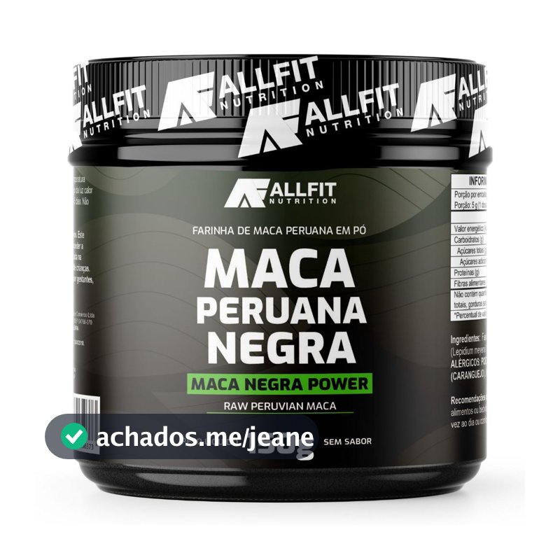 Maca Peruana Negra Premium Original Power 150g Raw Peruvian Maca 5g porção - Allfit Nutrition