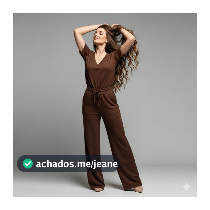 CONJUNTO VISCOLYCRA CALÇA PANTALONA E BLUSA GOLA V FEMININO