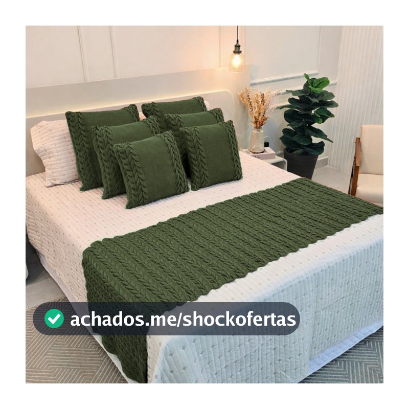 Peseira Manta Tricot Sofá Cama Casal Queen King Aconchego Home Decor - SOMENTE A PESEIRA