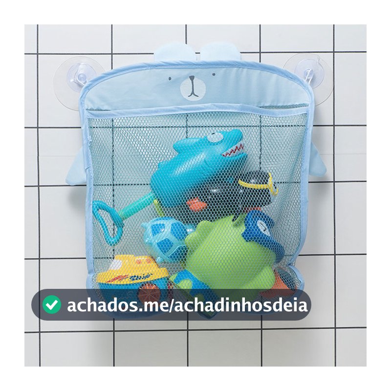 Organizador de brinquedos saco organizador de banho para escorrer água de brinquedos de tecido