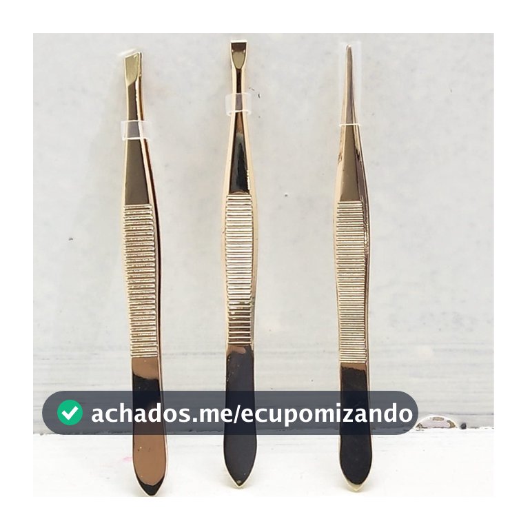 Kit 3 Pinças Profissionais em Aço Inoxidável Para Sobrancelha. Para remoção de pelos da sobrancelha