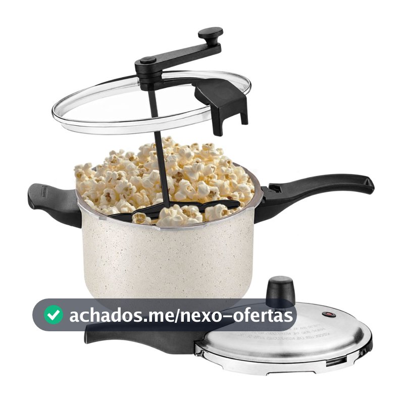 Panela de Pressão Pipoqueira Tramontina Vancouver 4,5Lts Bege Com Revestimento Antiaderente